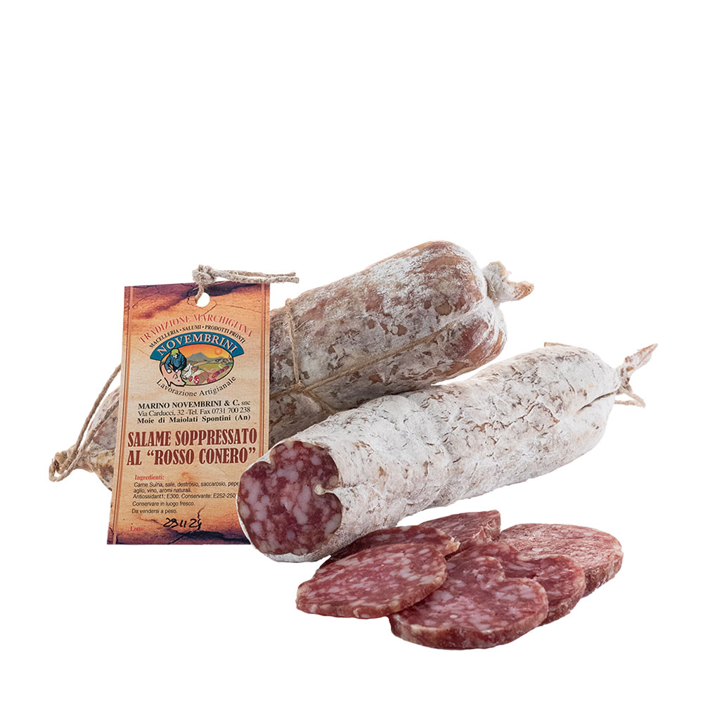 Salame soppressato al Rosso Conero