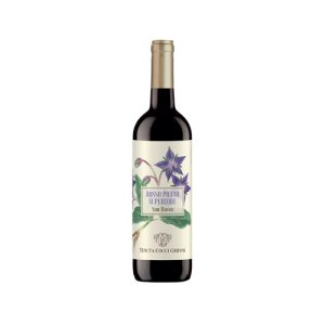Vino rosso marchigiano Rosso Piceno Superiore DOC “San Basso” della Cantina Tenuta Cocci Grifoni, bottiglia da 0,75 L