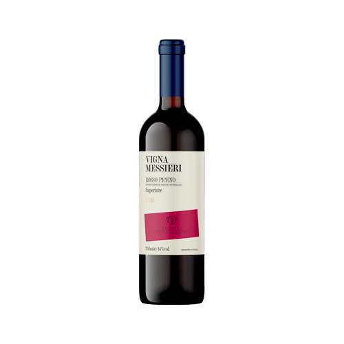Vino rosso marchigiano Rosso Piceno Superiore DOC “Vigna Messieri” della Cantina Tenuta Cocci Grifoni, bottiglia da 0,75 L